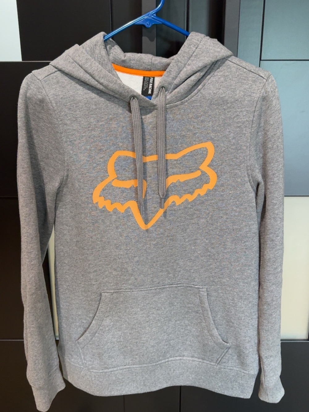 Women’s S Fox Gray Hoodie with Orange Logo